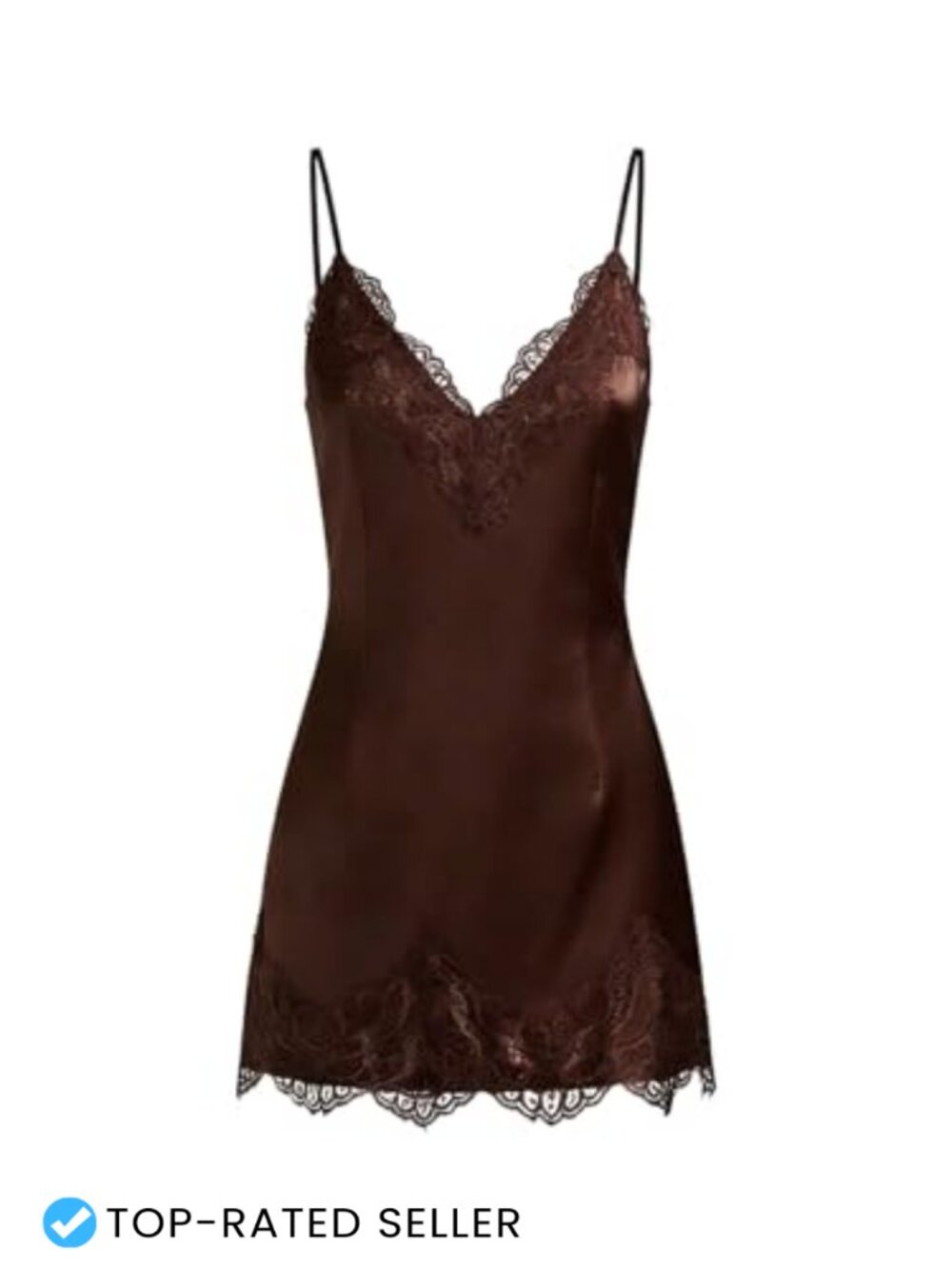 Satin Lace Mini Dress V Neck Sleeveless Party Club Night Out